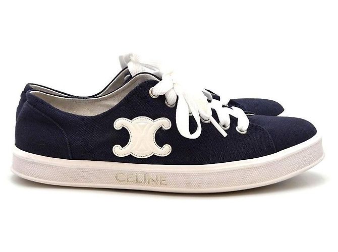 Céline Sneakers Triomphe Jane Navy Blu - vista 8