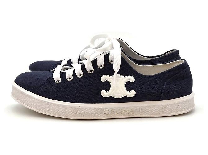 Céline Sneakers Triomphe Jane Navy Blu - vista 9