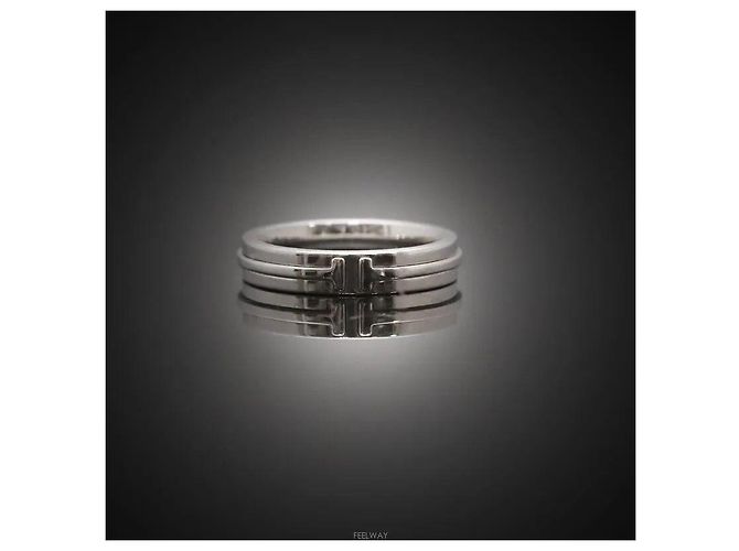 Tiffany & Co Anillo estrecho de oro blanco - vista 4