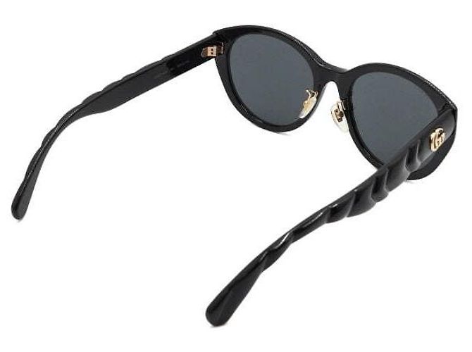Gucci Occhiali da sole da donna Cat Eye Round Logo GG placcati oro nero - vista 3