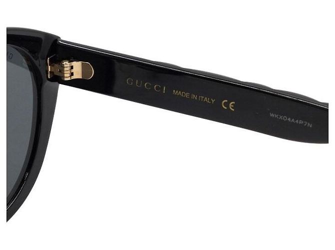 Gucci Occhiali da sole da donna Cat Eye Round Logo GG placcati oro nero - vista 6