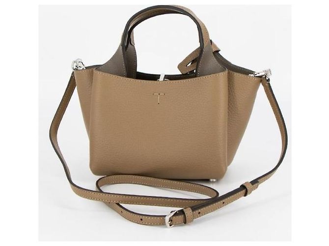 Tod's Borsa Tote Micro in Pelle Timeless Marrone - vista 4