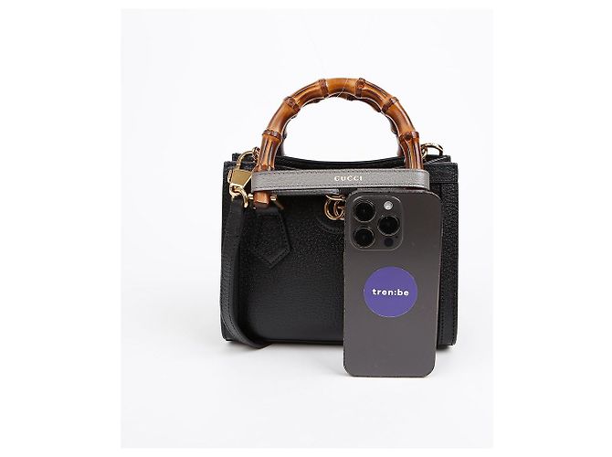Gucci Diana Bamboo Mini Tote Bag Black Schwarz - Ansicht 7