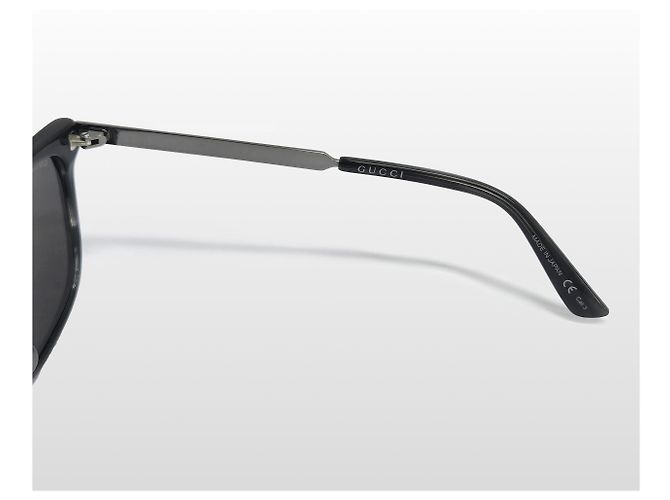 Gucci Occhiali da sole Wellington in acetato nero Marrone - vista 13