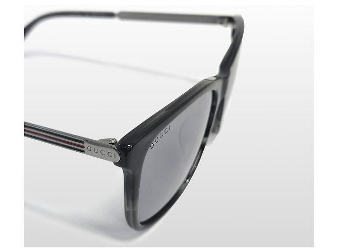 Gucci Occhiali da sole Wellington in acetato nero Marrone - vista 7