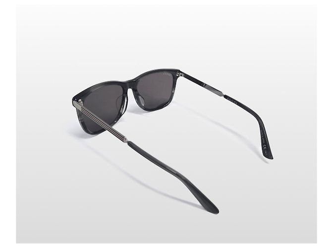 Gucci Occhiali da sole Wellington in acetato nero Marrone - vista 9