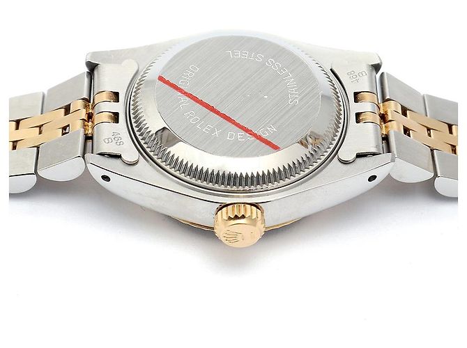 Rolex Datejust Damenuhr mit champagnerfarbenem Zifferblatt Golden - Ansicht 12