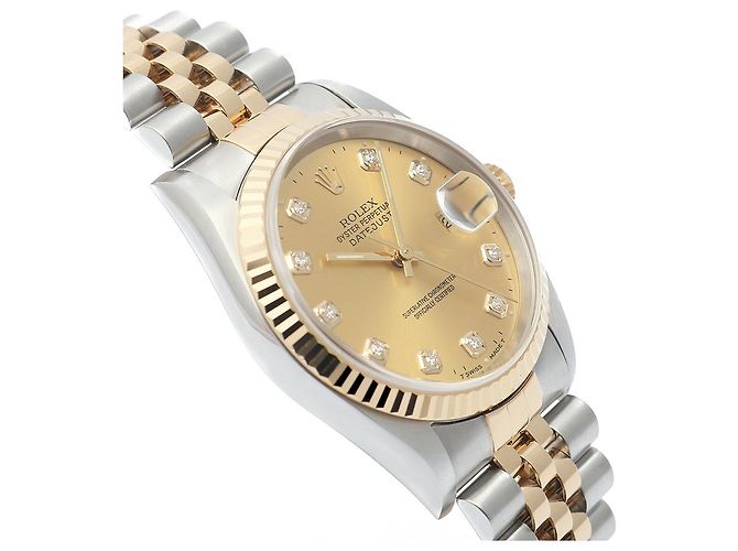 Rolex Orologio Automatico da Uomo Datejust Champagne Gold Diamond D'oro - vista 10