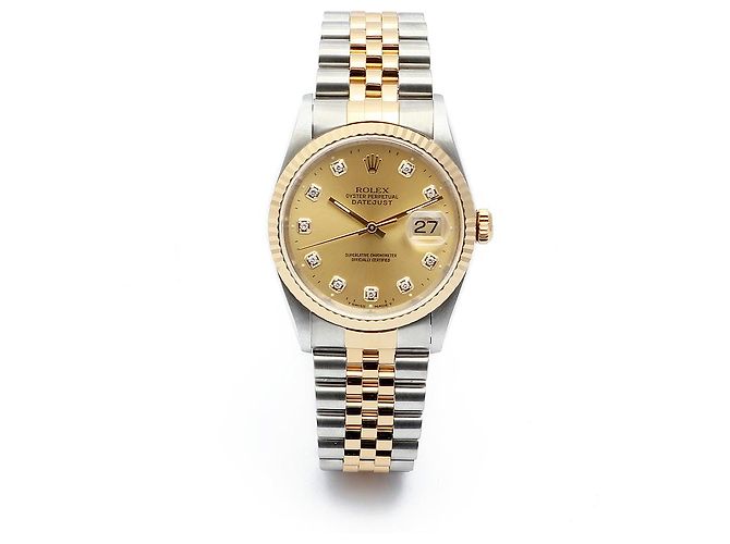 Rolex Orologio Automatico da Uomo Datejust Champagne Gold Diamond D'oro - vista 13