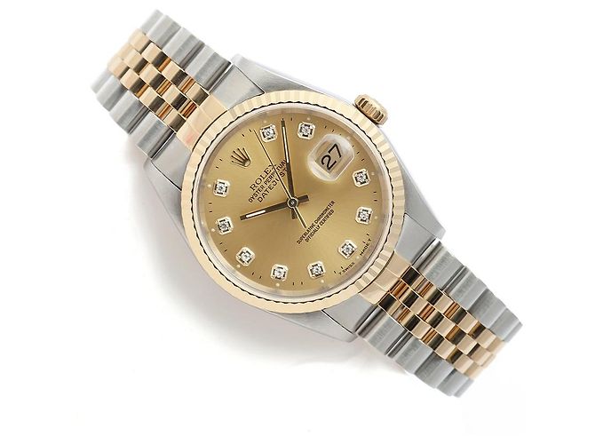 Rolex Orologio Automatico da Uomo Datejust Champagne Gold Diamond D'oro - vista 19