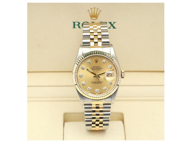 Rolex Orologio Automatico da Uomo Datejust Champagne Gold Diamond D'oro - vista 2