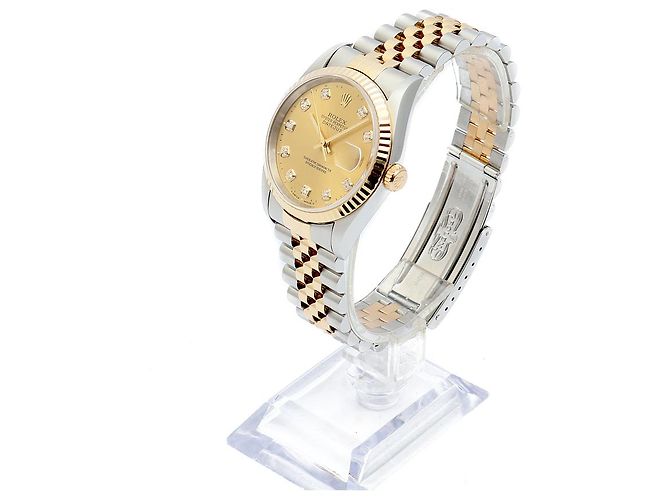 Rolex Orologio Automatico da Uomo Datejust Champagne Gold Diamond D'oro - vista 4
