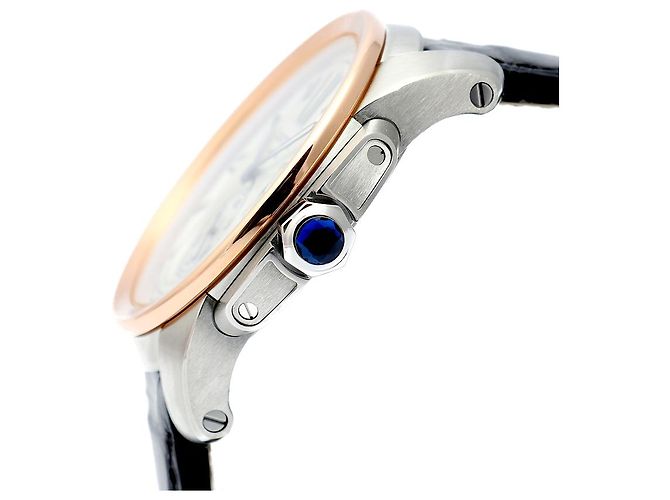 Orologio da uomo Calibre De Cartier in oro rosa combinato - vista 10