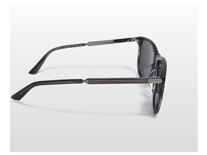 Gucci Occhiali da sole Acetate Wellington Asian Fit Black Marrone - vista 7
