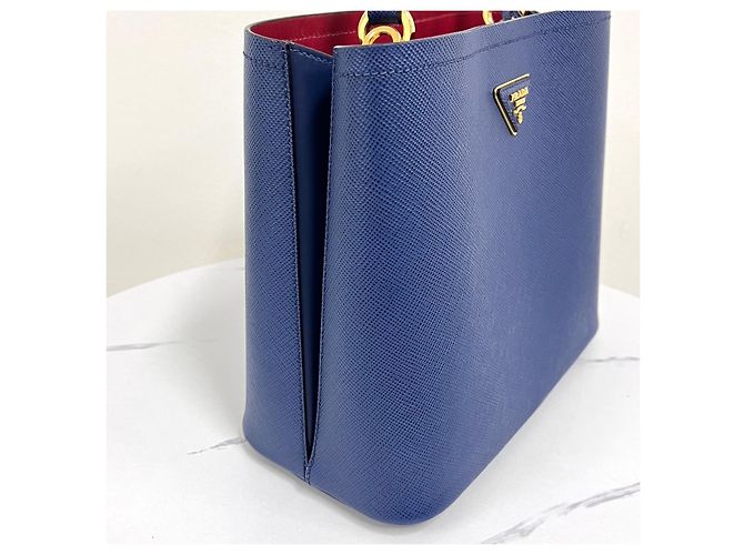 Prada Borsa a secchiello Saffiano Panier Borsa a tracolla Blu - vista 10