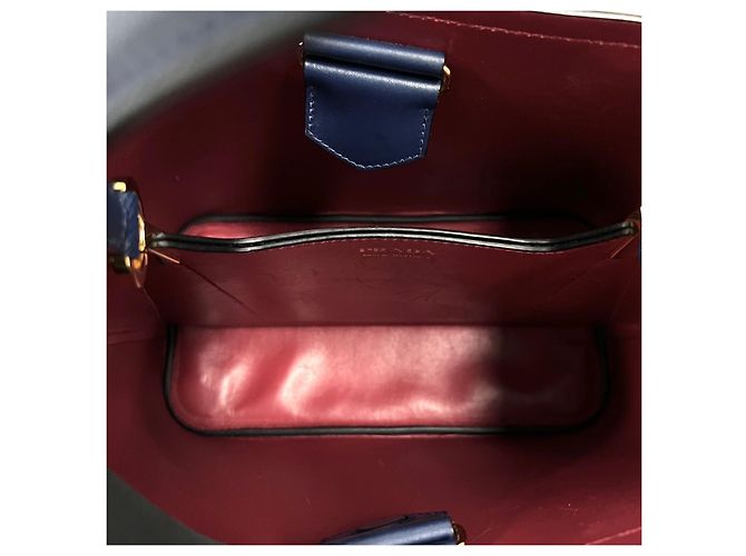Prada Borsa a secchiello Saffiano Panier Borsa a tracolla Blu - vista 14