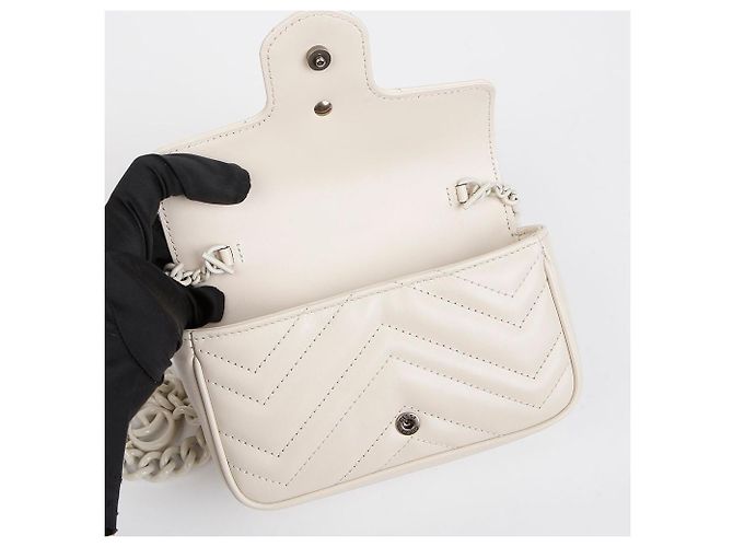 Gucci GG Marmont Gürteltasche White Weiß - Ansicht 9