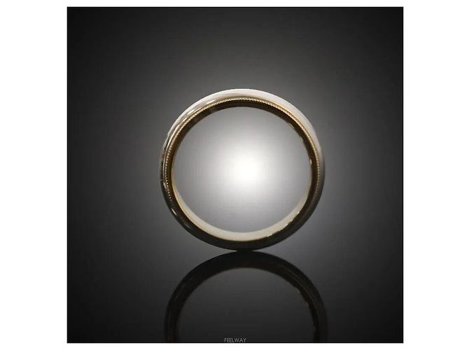 Tiffany & Co Together Milgrain Yellow Gold Platinum Size Gelb - Ansicht 2