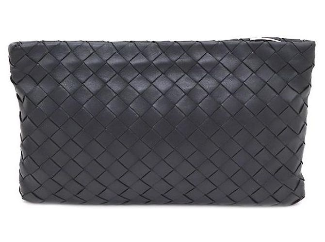 Bottega Veneta Clutch in mesh Intrecciato Nero - vista 3