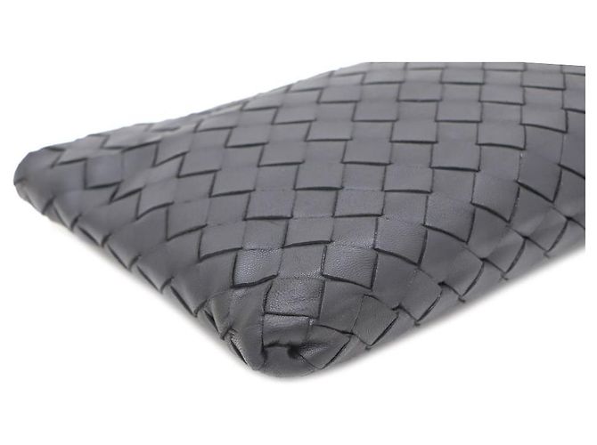 Bottega Veneta Clutch in mesh Intrecciato Nero - vista 5