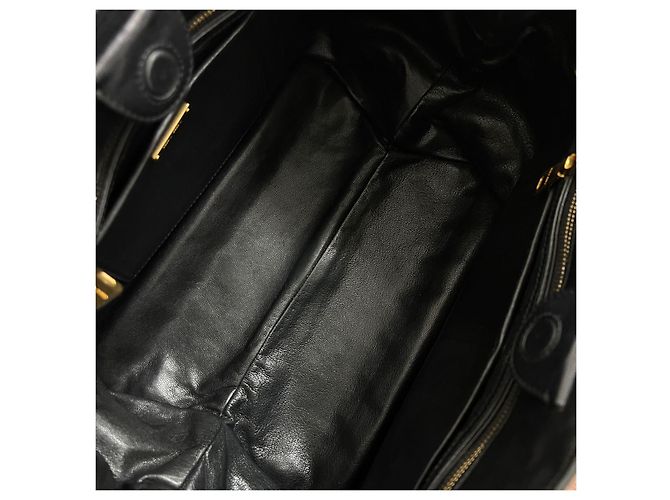 Miu Miu Borsa Tote Biker Punching Borsa a Tracolla Nera Nero - vista 10