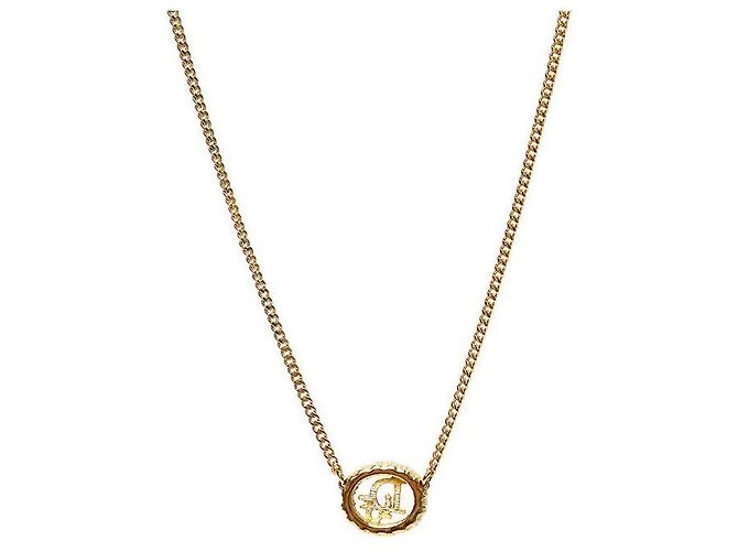 Autre Marque Cubic Round Oblique Gold Halskette Golden - Ansicht 2