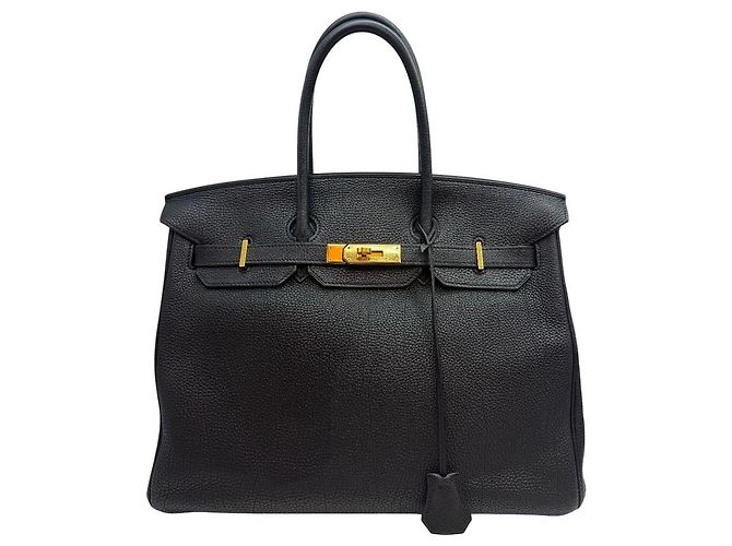 Hermès Borsa Birkin Tote Togo Black Gold Nero - vista 2
