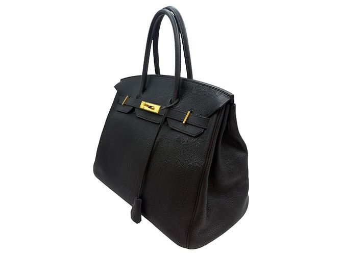 Hermès Borsa Birkin Tote Togo Black Gold Nero - vista 3