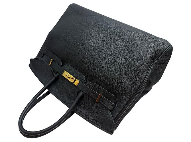 Hermès Borsa Birkin Tote Togo Black Gold Nero - vista 6