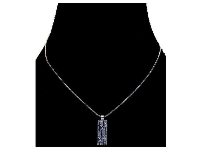 Autre Marque Blue Oblique Plate Silberkette Blau - Ansicht 5