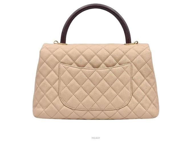 Chanel Caviar Coco Handle 28 Beiger Leder Tote Bag Braun - Ansicht 2