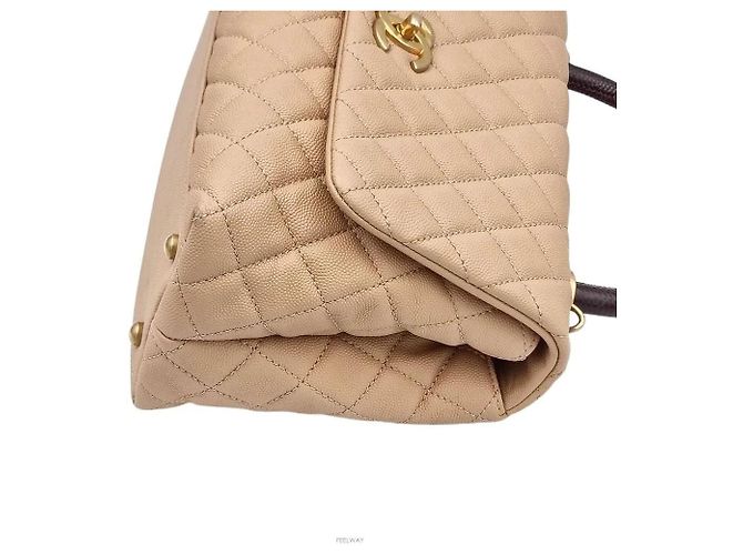 Chanel Caviar Coco Handle 28 Beiger Leder Tote Bag Braun - Ansicht 5