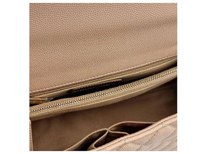 Chanel Caviar Coco Handle 28 Beiger Leder Tote Bag Braun - Ansicht 7