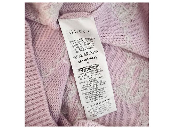 Gucci Malha de lã de manga curta Rosa - vista 7