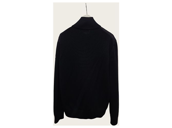 Moncler Gesteppter Tricot-Strickcardigan in Schwarz - Ansicht 4