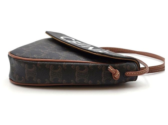 Céline Bolsa Tiracolo Triangle Tan Marrom - vista 7