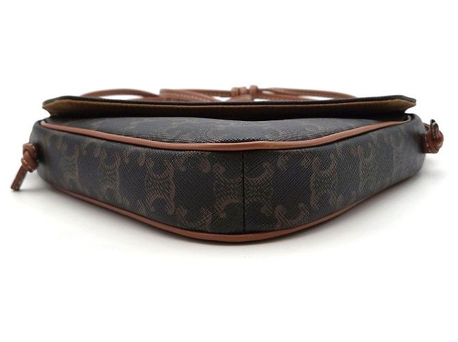 Céline Bolsa Tiracolo Triangle Tan Marrom - vista 8