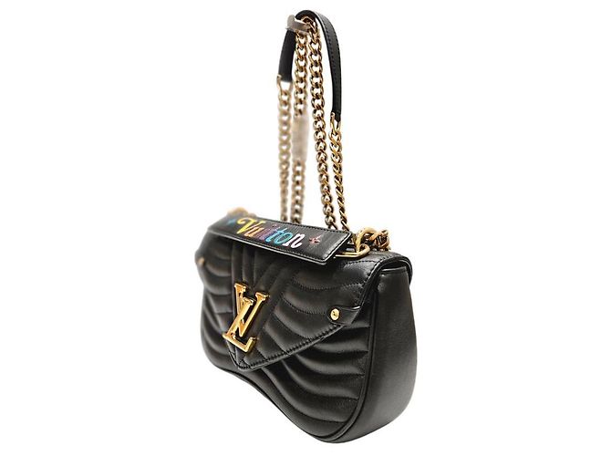 Louis Vuitton New Wave MM Borsa a mano in pelle nera Nero - vista 2