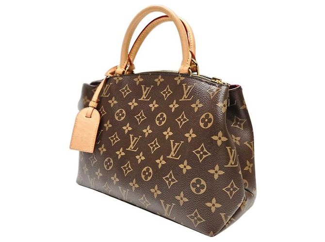 Louis Vuitton Petit Pallet Borsa a mano marrone in pelle - vista 2