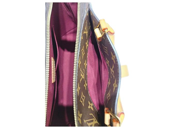 Louis Vuitton Petit Pallet Borsa a mano marrone in pelle - vista 8