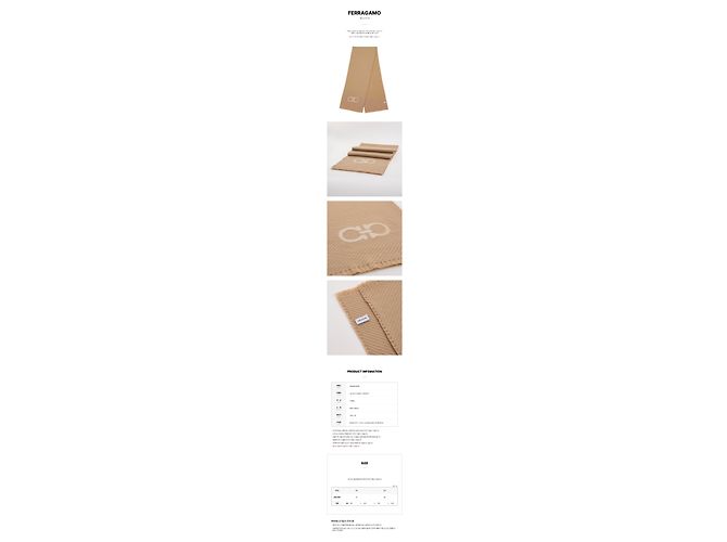 Salvatore Ferragamo Bufanda de jacquard CAMEL Castaño - vista 11