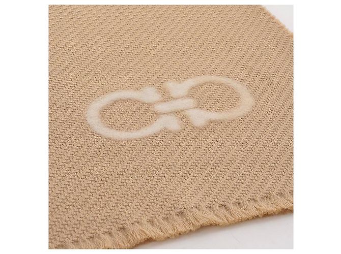 Salvatore Ferragamo Bufanda de jacquard CAMEL Castaño - vista 3