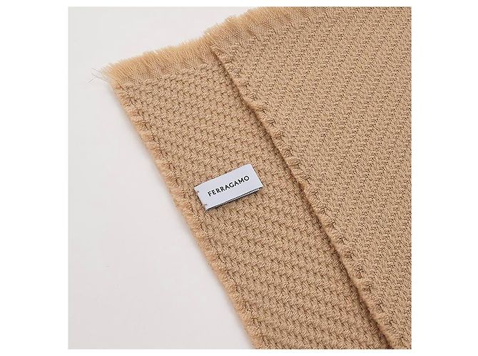 Salvatore Ferragamo Bufanda de jacquard CAMEL Castaño - vista 4