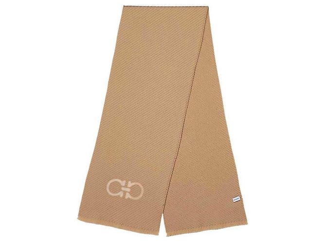 Salvatore Ferragamo Bufanda de jacquard CAMEL Castaño - vista 5