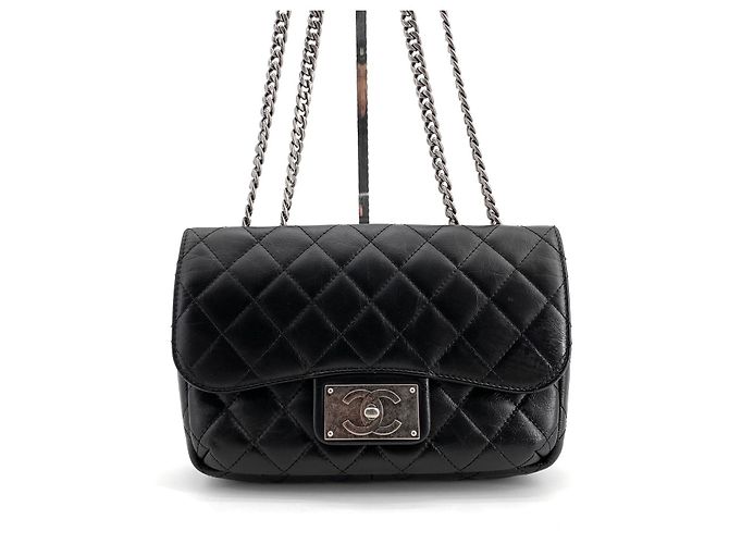 Chanel Borsa a tracolla Classic Silver-Tone Season Bag Nero - vista 2