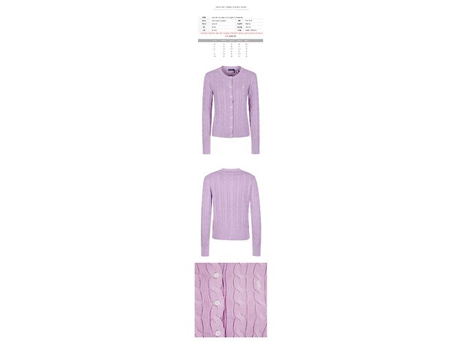 Ralph Lauren Cardigã Clássico com Bordado de Pônei Lilac Roxo - vista 2