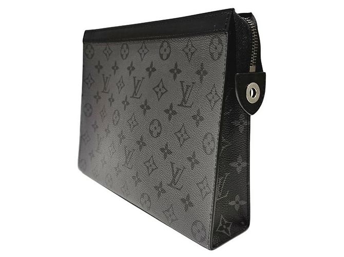 Louis Vuitton Borsa a Pochette Voyage Eclipse Reverse Pushette Nero - vista 2