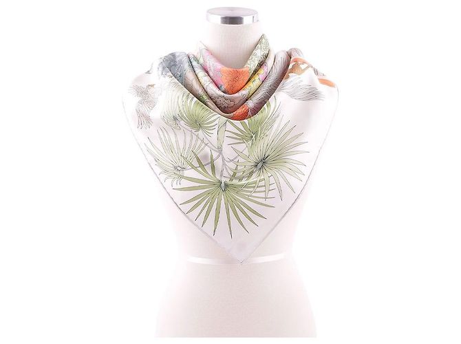 Hermès Cachecol Nature in Voyage Rosa - vista 11