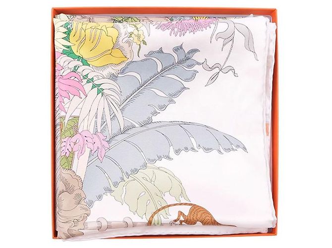 Hermès Cachecol Nature in Voyage Rosa - vista 12