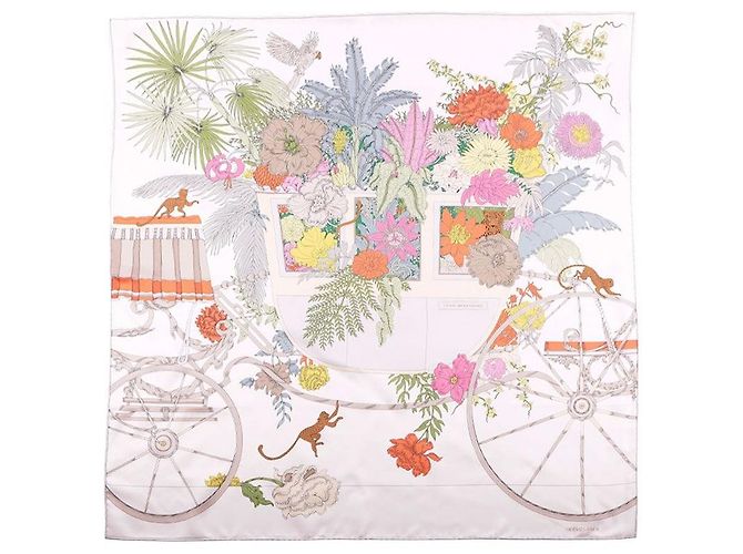 Hermès Cachecol Nature in Voyage Rosa - vista 7